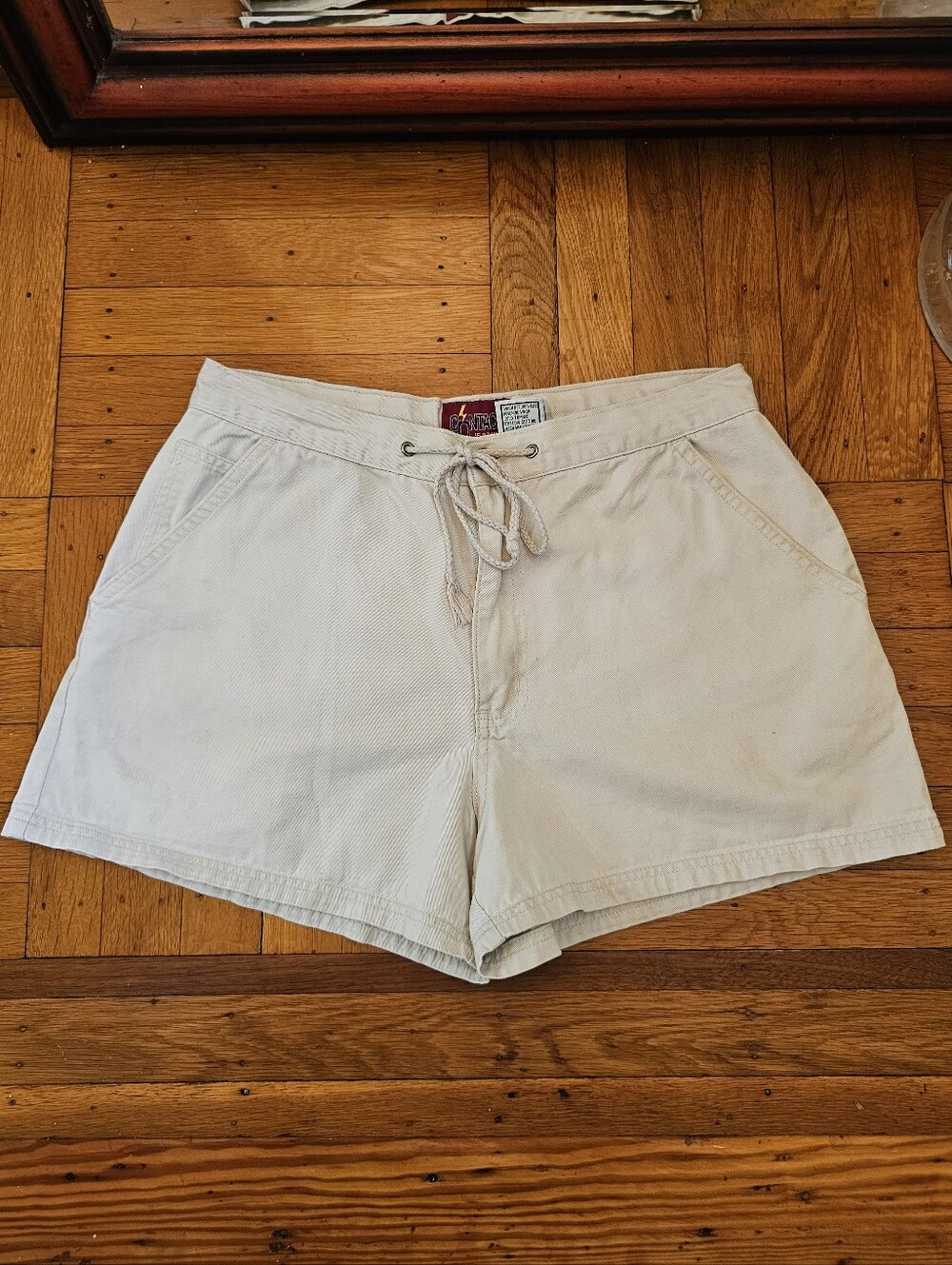 Contact Jeans Y2K Women's Khaki Drawstring Shorts Size 11/12(Juniors)